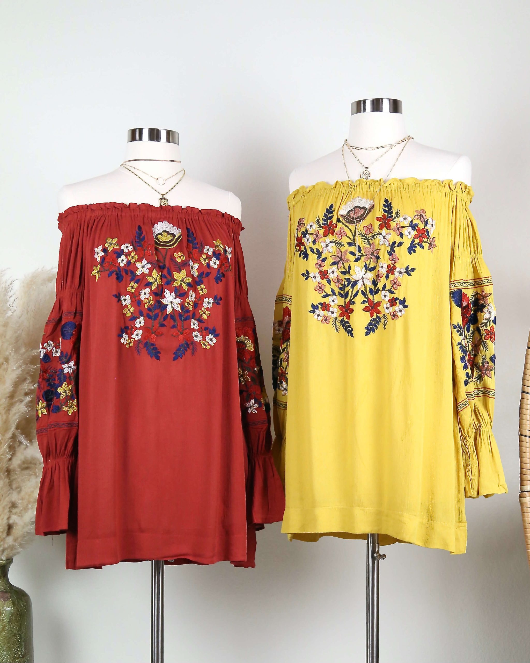 OfftheShoulderEmbroideredDressinMoreColors